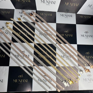 Collier Chaîne Cubaine Hip Hop Tendance Certifié IGI avec Diamants Taille Baguette pour Homme, Plaqué Or, Chaînes Fines, Cadeau - Product Image 5