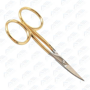 Tijeras para cutículas de manicura personalizadas al por mayor, acero inoxidable chapado en oro medio para aplicaciones de uñas, herramienta de belleza elegante - Product Image 2