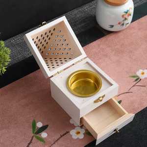 Brûleur à Bakhoor artisanal en bois, diffuseur d'aromathérapie pour la maison, bougies et parfums d'intérieur, porte-encens en bois - Product Image 1
