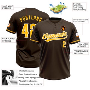 Camiseta de Béisbol Personalizada con el Logotipo de tu Equipo, Impresión Sublimada, Absorbente de Humedad, Ropa Deportiva de Manga Corta para Hombre - Product Image 2
