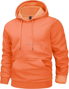 Custom 500 Gsm 100% Cotton Men's Oversized Hoodie Casual Solid Pattern Sweatshirts for Winter Blank for Printing - Product Image 3