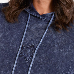 Sudadera con Capucha Estilo Acid Wash para Mujer, Tejido Transpirable, Look Casual Relajado, Gran Venta - Product Image 5