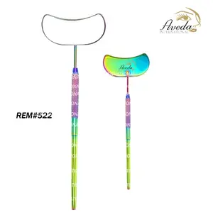 新设计彩虹色半月花镜不锈钢大镜睫毛加长优质配件
