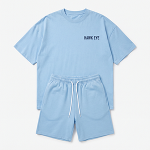 Ensemble 2 pièces décontracté surdimensionné pour hommes, 100 % coton, couleur unie, qualité supérieure, vente en gros - Product Image 4