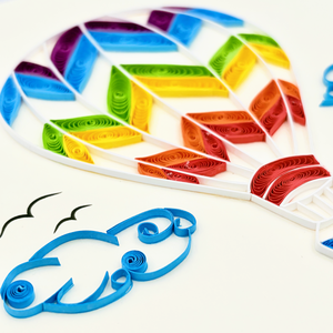 Wholesale Colorful Hot Air Balloon Quilling <b>Card</b> Handmade Greeting <b>Card</b> With Envelope For Special <b>Occasions</b> Unique Quilled <b>Card</b> - Product Image 2
