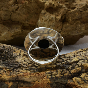 Handmade Black Onyx <b>Ring</b> <b>925</b> Sterling <b>Silver</b> Natural Gemstone Jewelry Classic Wedding Engagement <b>Ring</b> Gift for Her - Product Image 3