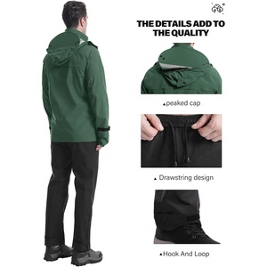 ชุดกันฝนชุดเสื้อแจ็กเก็ตและกางเกงทำงานกลางแจ้งระบายอากาศได้ดี - Product Image 5