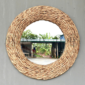Miroir mural rond en jacinthe d'eau pour la décoration du salon, de la chambre et de l'entrée, fabriqué au Vietnam, vente en gros - Product Image 6