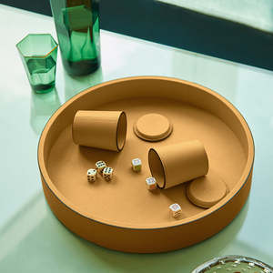 ถ้วยใส่ลูกเต๋าและถาดใส่ลูกเต๋าหนังแท้แบบสั่งทำ - Product Image 2