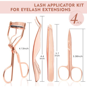 Wholesale Beauty 4-Piece Eyelash Tools Kit Lash Applicator Curler Eyebrow Scissors-Stainless Steel CE ISO Approved Eyelash <b>Boxes</b> - Product Image 5