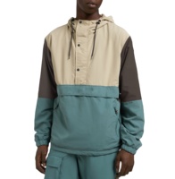 Veste coupe-vent personnalisable avec logo, blocs de couleur, demi-fermeture éclair, légère, en nylon, respirante, pour l'extérieur, idéale pour l'été