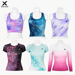 Débardeurs de sport pour femmes X Sports City, imprimés par sublimation, séchage rapide, tricotés, col rond, longueur normale, ODM OEM - Product Image 1