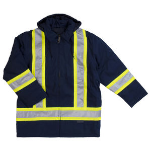 IOTA SPORTS <b>Reflective</b> Safety <b>Jackets</b> Security Workwear Custom Full Rain Bomber <b>Jacket</b> Stand Neck Unlined Waterproof <b>Jackets</b> - Product Image 5