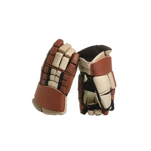 Fingerless Leather Battle Gloves Brown Beige <b>Hook</b> And Loop Closure Unisex Outdoor All Seasons - Product Image 1
