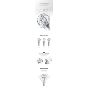 Bâton lumineux officiel ATEEZ Ver.3 en plastique, accessoire de concert K-POP coréen, idéal pour les soirées scintillantes, élégant, brillant, pour créer une ambiance festive. - Product Image 4