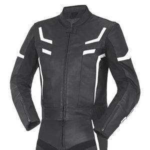 Combinaison de moto en cuir véritable pour homme, sur mesure, de qualité supérieure, couleur unie, pour la course moto et automobile, très demandée. - Product Image 1