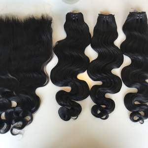 Venta al por mayor 100% Extensiones de Cabello Virgen Vietnamita Super Doble Dibujado Negro Cuerpo Ondulado Paquetes Rizados Peluca de Cabello Humano - Product Image 3