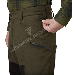 Pantalon de chasse professionnel pour homme, hiver/été, en cuir/toile, coupe-vent, imperméable, respirant, logo personnalisé, extérieur - Product Image 3