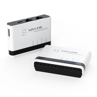 Servidor de Impresión Inalámbrico USB RJ45 Wavlink para Hogar, Oficina, Tienda y Almacén, Servidor de Impresión Independiente con Cable WL-NU516U1 N300 para Impresora USB
