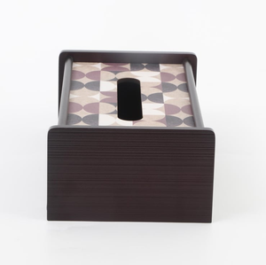 Elegant Enamel Printed Wooden Tissue Box Holder For Home Office & <b>Car</b> Use Premium Napkin Box Dispenser For <b>Table</b> Top Accessories - Product Image 1