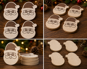 Posavasos de Madera de Lujo |   Protector de Bebidas de Madera Natural Hecho a Mano, de 10 mm de Grosor, Duradero y Ligero, para el Hogar, Cafetería o Restaurante - Product Image 3