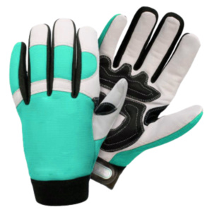 Gants de sécurité de haute qualité taille XL, robustes, en cuir de chèvre renforcé, avec insert TPR et revêtement en latex, pour travaux mécaniques - Product Image 6