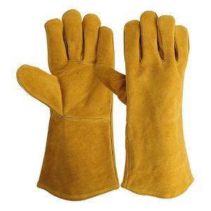 Guantes de Soldadura de Cuero Resistentes al Calor, Guantes de Seguridad Industriales, Guantes de Soldadura de Cuero al por Mayor, Protección Térmica para el Trabajo - Product Image 1