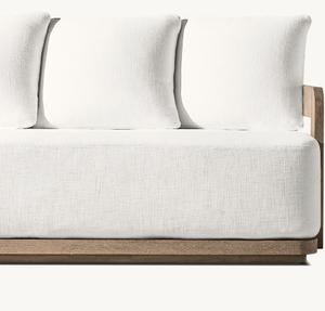 Cojines de Asiento Ultra Gruesos, Modernos, Duraderos y Cómodos, Muebles de Patio para Exteriores, Sofá de Jardín de Madera de Teca Sólida - Product Image 6