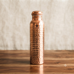 Artisan <b>Copper</b> <b>Drinking</b> <b>Bottle</b> for home party from Indian exports international. ( Certified pure <b>copper</b> ) - Product Image 1