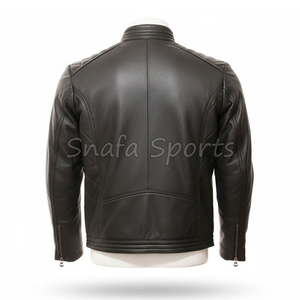 Hot Selling Leather Material Made Men Jackets Regular Length Breathable Reasonable Price Men Fashion Leather Jackets - Product Image 2
