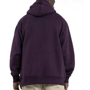 Custom Logo <b>Fleece</b> <b>Thick</b> Heavyweight Oversized Hoodie Men Sweatshirt Drop Shoulder Solid Winter 100% Cotton Windproof - Product Image 4