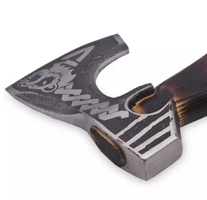 Tomahawk Vikingo Raven, Hecho a Mano, Mango de Madera de Palisandro, Hoja de Acero al Carbono, para Camping, Caza, Bricolaje, Personalizable, con Funda de Cuero - Product Image 4