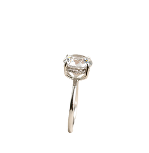 Bague de fiançailles élégante en argent sterling 925 et or 10K 14K avec diamant de laboratoire rond de 2 carats, sertie à griffes, vente en gros - Product Image 2