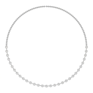 Collar de Diamantes Cultivados en Laboratorio, Estilo Tenis, Media Eternidad, para Mujer y Hombre, Regalo, Joyería de Compromiso, Plata de Ley, 9KT, 10KT, 14KT, 18KT - Product Image 1