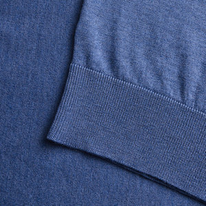 Men's Knitted Short Sleeve Solid Color <b>Polo</b> <b>Shirt</b> Casual Style <b>Blue</b> - Product Image 5