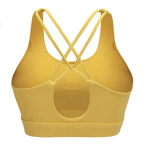 Soutien-gorge de sport pour femme Econex Sports 2026, écologique, maintien moyen, sans coutures, bretelles croisées, anti-transpiration, en Spandex/Nylon - Product Image 6