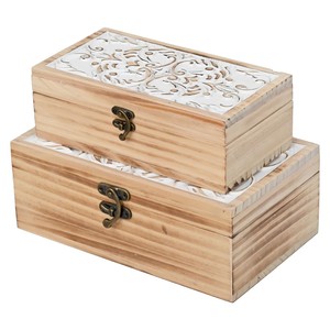 Cajas de madera de pino para joyería y cajas de almacenamiento, OEM, personalizadas, al por mayor |   Aqdus Saleem India - Product Image 2