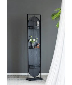 Miroir sur pied moderne et élégant avec cadre en fer noir, miroir pleine longueur pour la décoration de la maison, chambre et salon, vente en gros depuis l'Inde - Product Image 3