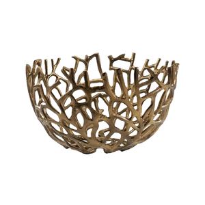 Étagère de cheminée décorative en laiton artistique, moderne, pour salon, table et décoration d'entrée, par Ambience Lifestyle - Product Image 1