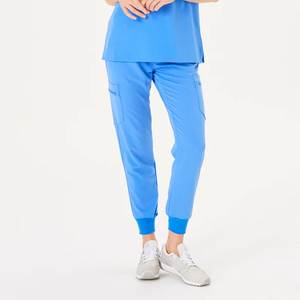 Custom Logo Women's Medical Scrub Uniform Soft Breathable <b>4</b> Way Stretch Nurse Workwear Jogger Pants OEM Manufacturer - Product Image 2
