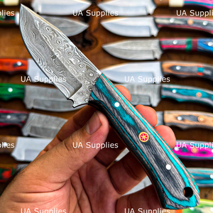 Cuchillos de Caza UA Supplies Más Vendidos, Hoja Fija de Acero de Damasco, Mango de Resina y Madera, Grado Industrial, Venta al Por Mayor para Exteriores - Product Image 3