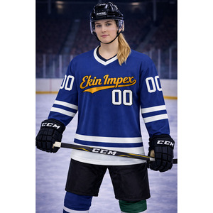 Maillot de hockey sur glace personnalisé de haute qualité en polyester, avec étiquettes privées, pour équipe, sublimation intégrale - Product Image 4