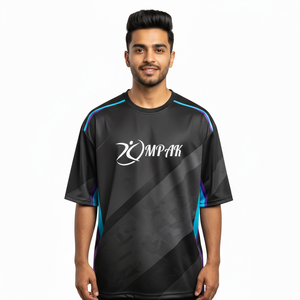 Camiseta Premium Extra Grande de Poliéster/Algodón Sublimado para Hombre, Estilo Urbano, Corte Regular, Casual, Secado Rápido, Transpirable, a la Moda - Product Image 1
