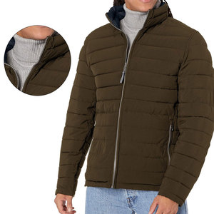 <b>Top</b> quality Hooded Casual Winter <b>Bubble</b> Puffer Jacket for Men Front Logo Windproof Quick Dry - Product Image 3