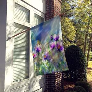 Dakota du Sud Pasque fleurs aquarelle grand porche manchon pôle décoratif cour bannière tenture murale Polyester taille de la maison - Product Image 2