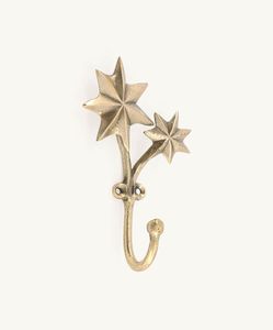 Crochets de porte en métal en fonte de laiton antique, type feuille, pour vêtements, rail décoratif mural intérieur chambre, METAL WAVE, multifonction - Product Image 6