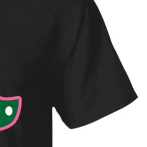 Camiseta Negra con Estampado Gráfico, Cuello Redondo, Manga Corta, Algodón, Ropa Personalizada, Moda Urbana, Informal, Cómoda - Product Image 2