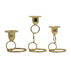 Hot Selling Brass Candle Stand Set Of 3 For Home Decoration Durable Metal Candle Holders Handmade Candle Taper On Sale - Product Image 3