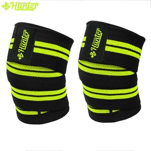 Professional Knee Wraps for Gym Weightlifting & Powerlifting Elastic <b>Compression</b> Adjustable Knee Support Custom Logo Knee Wraps - Product Image 1