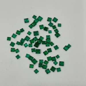 Émeraudes Naturelles Zambiennes de Qualité Supérieure, Taille Princesse Carrée, Vert Vif Calibré, Pierres Précieuses Libres pour la Fabrication de Bijoux, Vente en Gros AAA - Product Image 5
